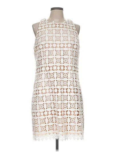 Pre-owned Johnston & Murphy Cocktail Dress In White