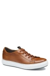 Johnston & Murphy Collection Anson Lace To Toe Sneaker In Brown Hand-stained Calfskin