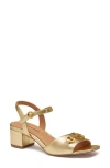 Johnston & Murphy Collection Edith Ankle Strap Sandal In Gold