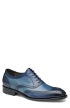 Johnston & Murphy Collection Ellsworth Wingtip Derby In Navy Italian Calfskin