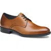 Johnston & Murphy Collection Flynch Plain Toe Derby In Tan Italian Calfskin