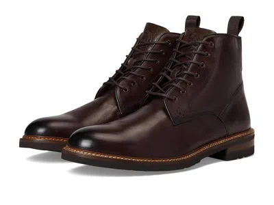Johnston & Murphy Collection Hartford Plain Toe Boots In Brown