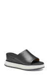 Johnston & Murphy Colleen Platform Wedge Slide Sandal In Black