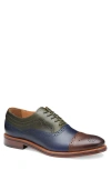 Johnston & Murphy Conard 2.0 175th Wingtip Oxford In Tan/navy/green Oiled
