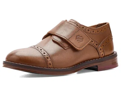 Johnston & Murphy Conard Cap Toe (toddler/little Kid/big Kid) Boy's Shoes Tan Full Grain : 6 Toddler M In Brown