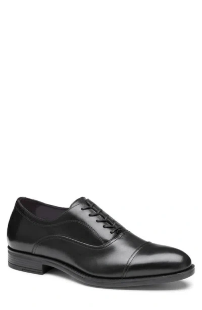Johnston & Murphy Conlin Cap Toe Oxford In Black