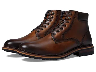 Johnston & Murphy Connelly Plain Toe Boots In Brown