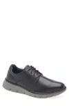 Johnston & Murphy Connor Plain Toe Derby In Black Full Grain