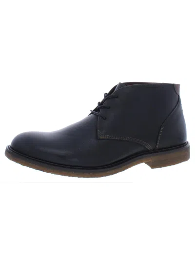 Johnston & Murphy Copeland Mens Lace-up Ankle Chukka Boots In Black Tumbled Full Grain