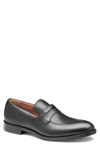 Johnston & Murphy Copley Xc+ Waterproof Penny Loafer In Black