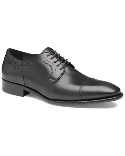 Johnston & Murphy Cormac Cap Leather Oxford In Black