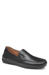 Johnston & Murphy Cort Whipstitch Driving Loafer In Black Full Grain