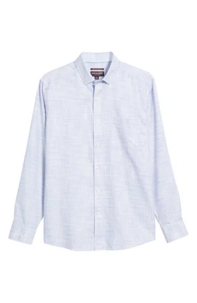 Johnston & Murphy Cross Hatch Cotton Dobby Button-up Shirt In Pink/blue