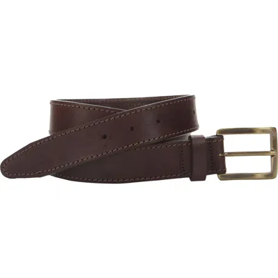 Johnston & Murphy Deaton Leather Belt In Brown