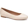 Johnston & Murphy Delanie Ballet Flat In Blush Glove Leather