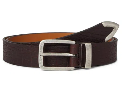 Johnston & Murphy Distressed Tipped Belt Belts Brown: 34" Waist