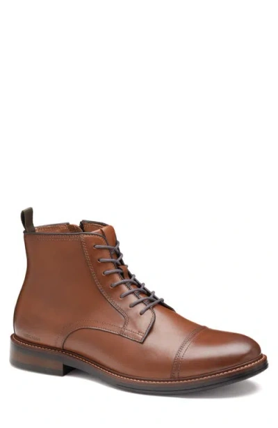 Johnston & Murphy Durham Waterproof Cap Toe Boot In Brown