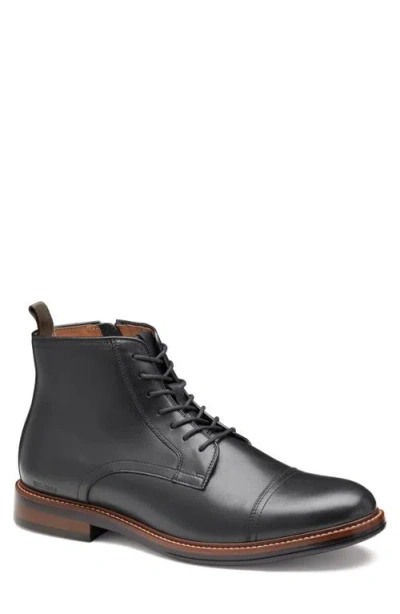 Johnston & Murphy Durham Waterproof Cap Toe Boot In Black