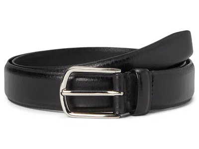 Johnston & Murphy Edge Embossed Leather Belt Belts Black: 42" Waist