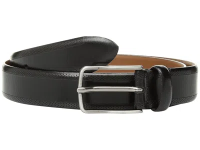 Johnston & Murphy Edge Perf Embossed Men's Belts Black: 32, Leather