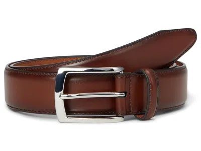 Johnston & Murphy Feather Edge Belt Belts Mahogany: 40" Waist In Brown