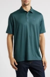 Johnston & Murphy Fine Stripe Polo In Green