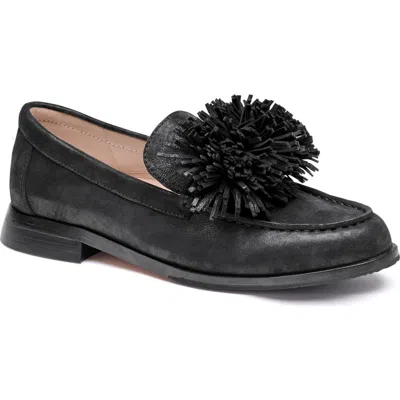 Johnston & Murphy Gillian Pom Pom Loafer In Animal Print