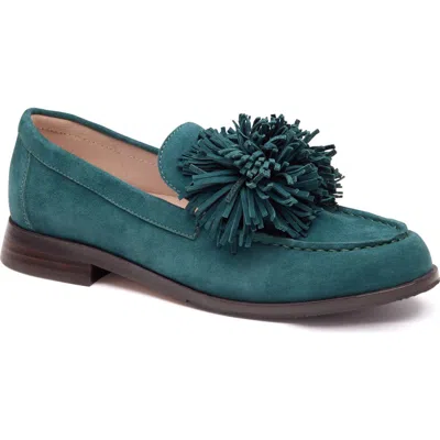 Johnston & Murphy Gillian Pom Pom Loafer In Brown