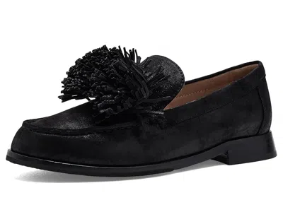 Johnston & Murphy Gillian Pom Pom Loafers Women's Flat Shoes Black: 9.5 M, Suede