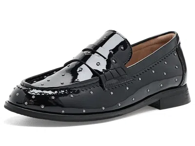 Johnston & Murphy Gillian Studded Penny Loafers Women's Flat Shoes Black: 9 M, Leather
