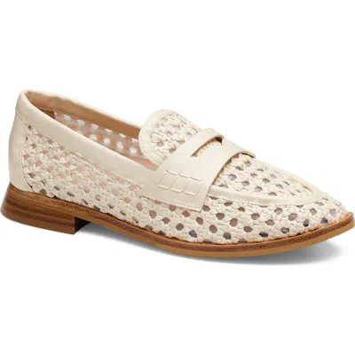 Johnston & Murphy Gillian Woven Penny Loafer In Neutral