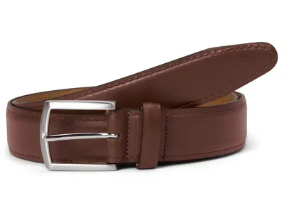 Johnston & Murphy Glazed Feather Edge Belts Brown: 42" Waist