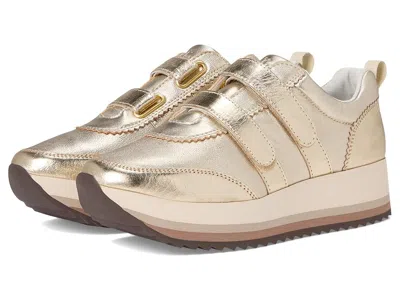 Johnston & Murphy Gracie Double Strap Sneakers In Gold