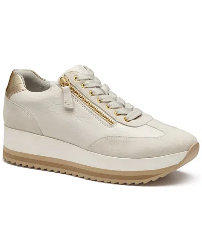 Johnston & Murphy Gracie Leather & Suede Sneaker In White