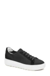 Johnston & Murphy Gracie Side Zip Sneaker In Black Knit/suede