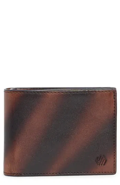 Johnston & Murphy Hand Painted Bifold Wallet In Brown