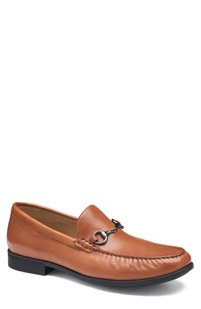 Johnston & Murphy Harrison Bit Loafer In Cognac Glove Leather