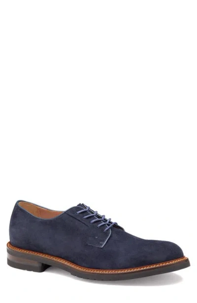 Johnston & Murphy Hartford Plain Toe Derby In Blue