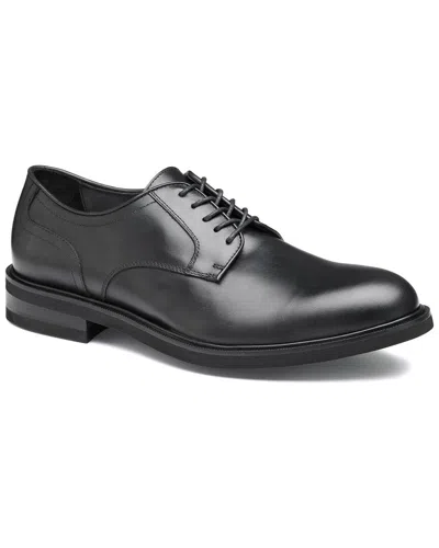 Johnston & Murphy Hartley Plain Toe Leather Oxford In Black