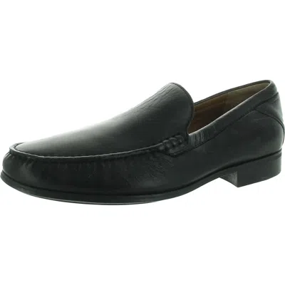 Johnston & Murphy Hawkins Venetian Mens Leather Slip On Loafers In Black