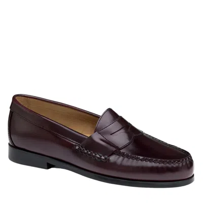 Johnston & Murphy Hayes Penny Loafer Burgundy 15-1093 Men's