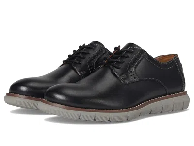 Johnston & Murphy Holden Plain Toe (little Kid/big Kid) Boy's Shoes Black Full Grain/gray Sole : 13 Little Kid M, Leat In Burgundy
