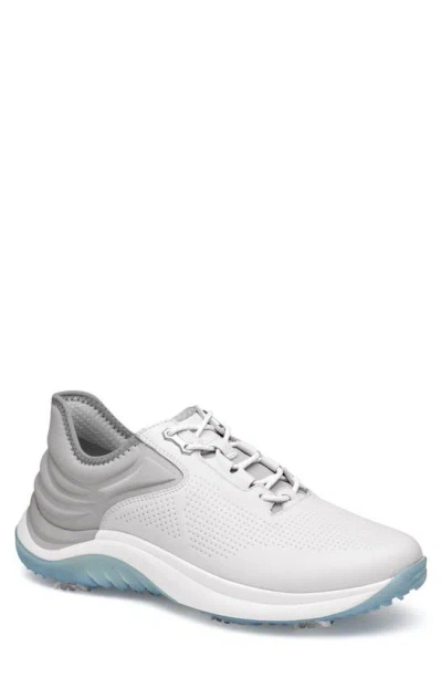 Johnston & Murphy Hts1-luxe Waterproof Golf Shoe In White