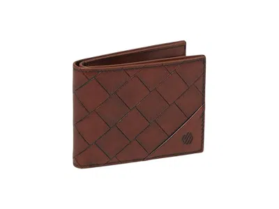 Johnston & Murphy Hudson Basketweave Billfold Wallet Handbags Brown: One Size