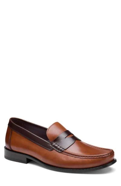 Johnston & Murphy Humphrey Penny Loafers In Brown