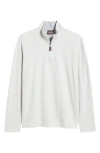 Johnston & Murphy Icon Reversible Cotton Blend Quarter Zip Pullover In White