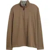Johnston & Murphy Icon Reversible Quarter Zip In Brown
