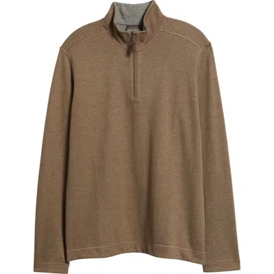 Johnston & Murphy Icon Reversible Quarter Zip In Brown