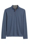 Johnston & Murphy Icon Reversible Quarter Zip In Blue