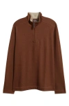 Johnston & Murphy Icon Reversible Quarter Zip In Brown
